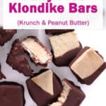 dairy free klondike bar blended, frozen and coated.