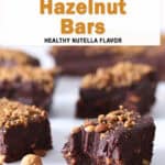 chocolate hazelnut bars, no bake.