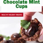 no bake chocolate mint cups.