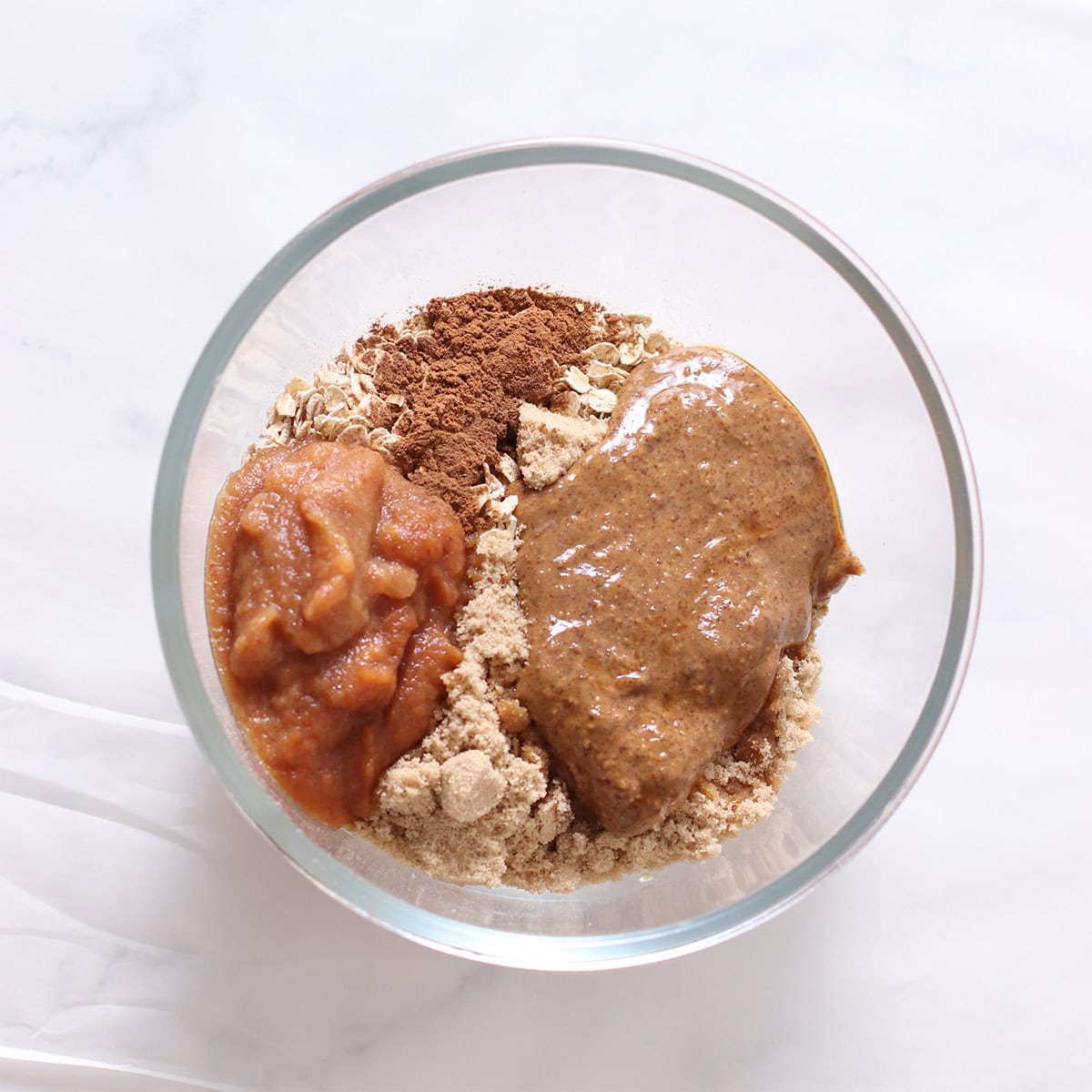 no bake apple spice cookies ingredients in a bowl.