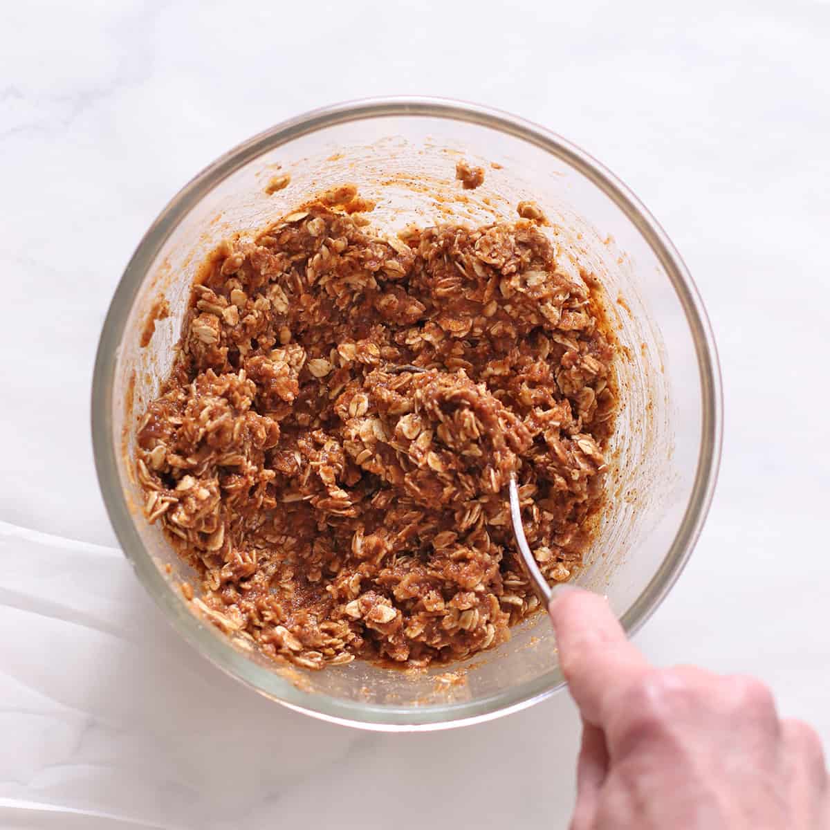 no bake apple spice cookies batter.