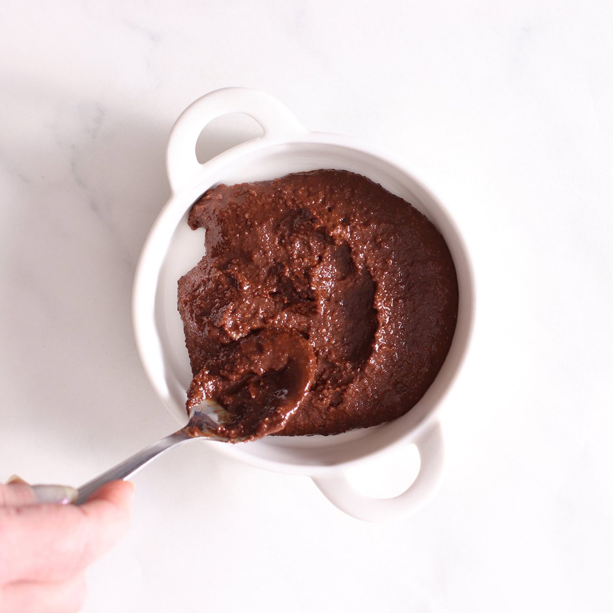 single serve brownie with almond flour in a mug.