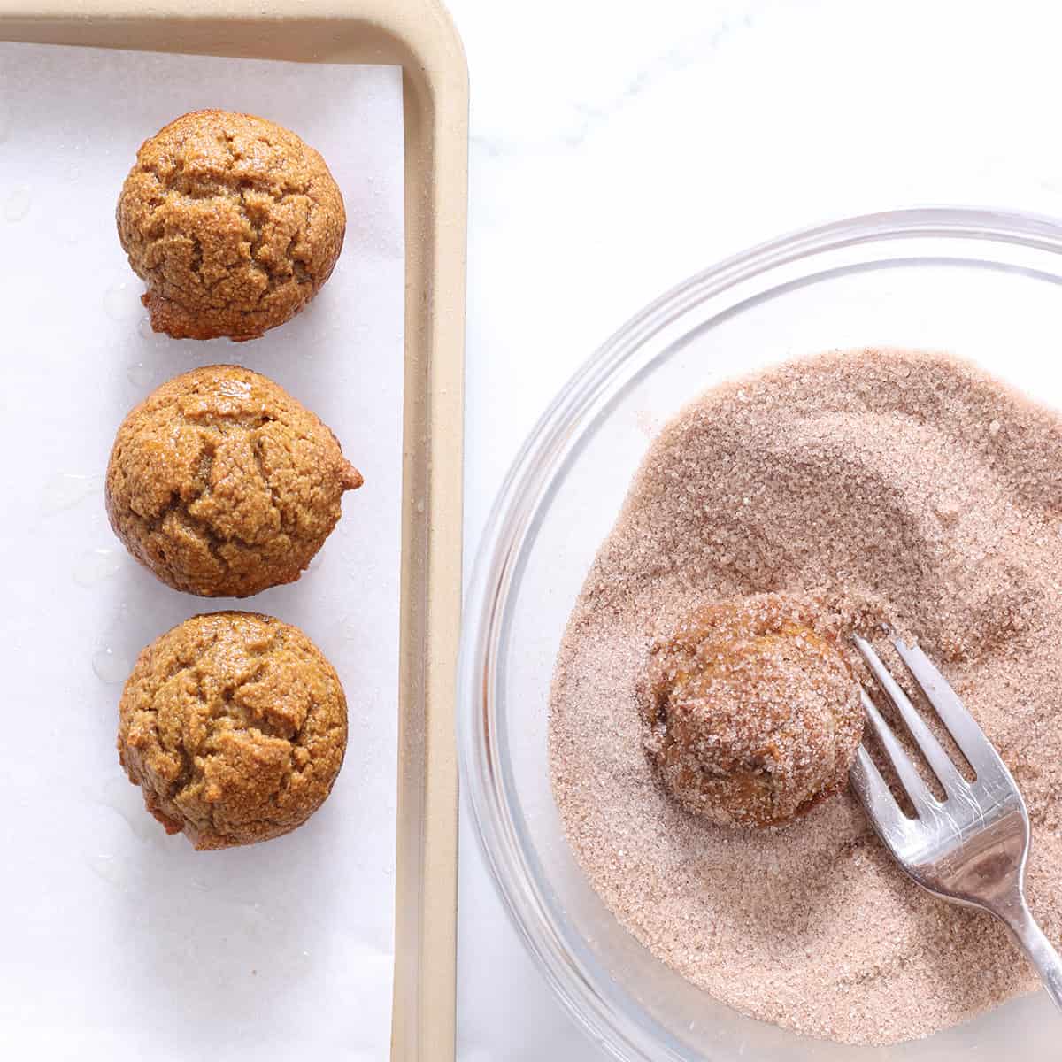 cinnamon sugar pancake puffs.