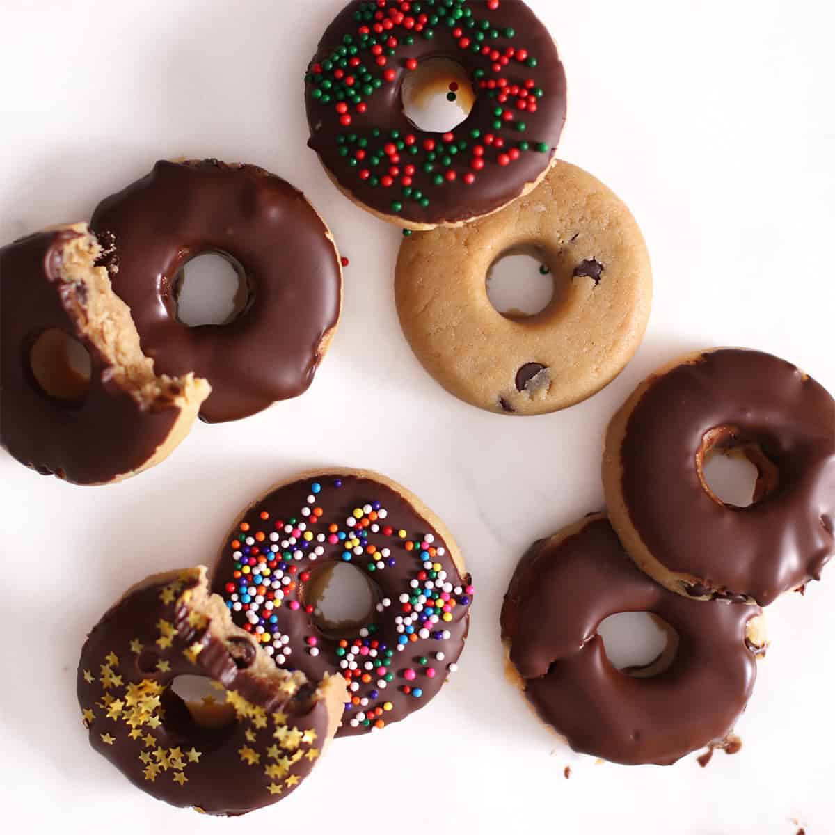 no bake cookie dough donuts.