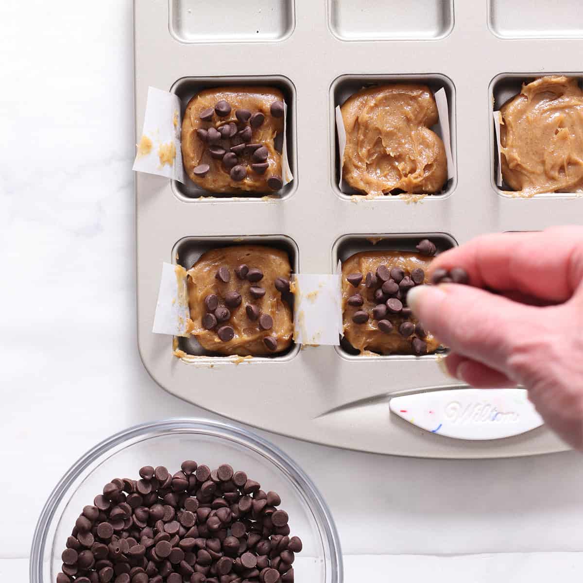 chocolate chip caramel date bars.