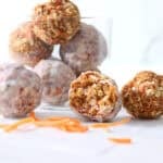 carrot cake protein balls.