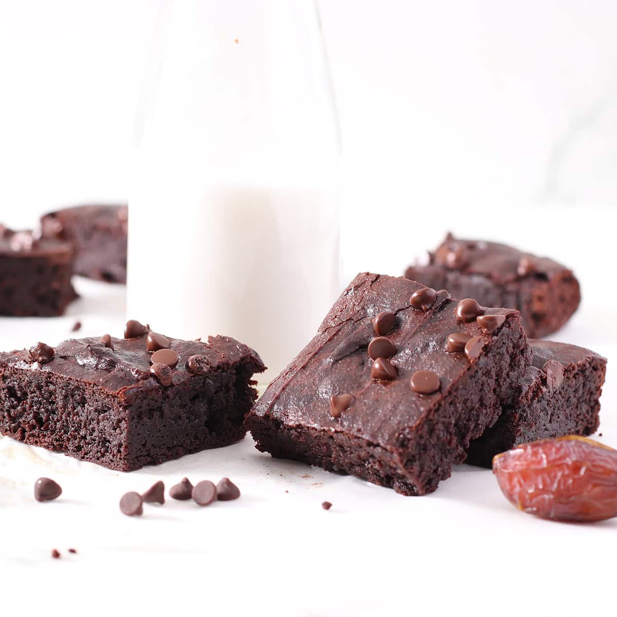 chocolate date brownies, egg free.