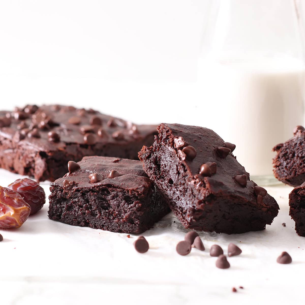 chocolate date brownies, egg free.