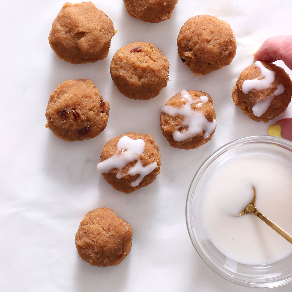 cookie dough banana bread bites.
