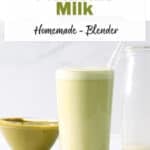 homemade pistachio milk.