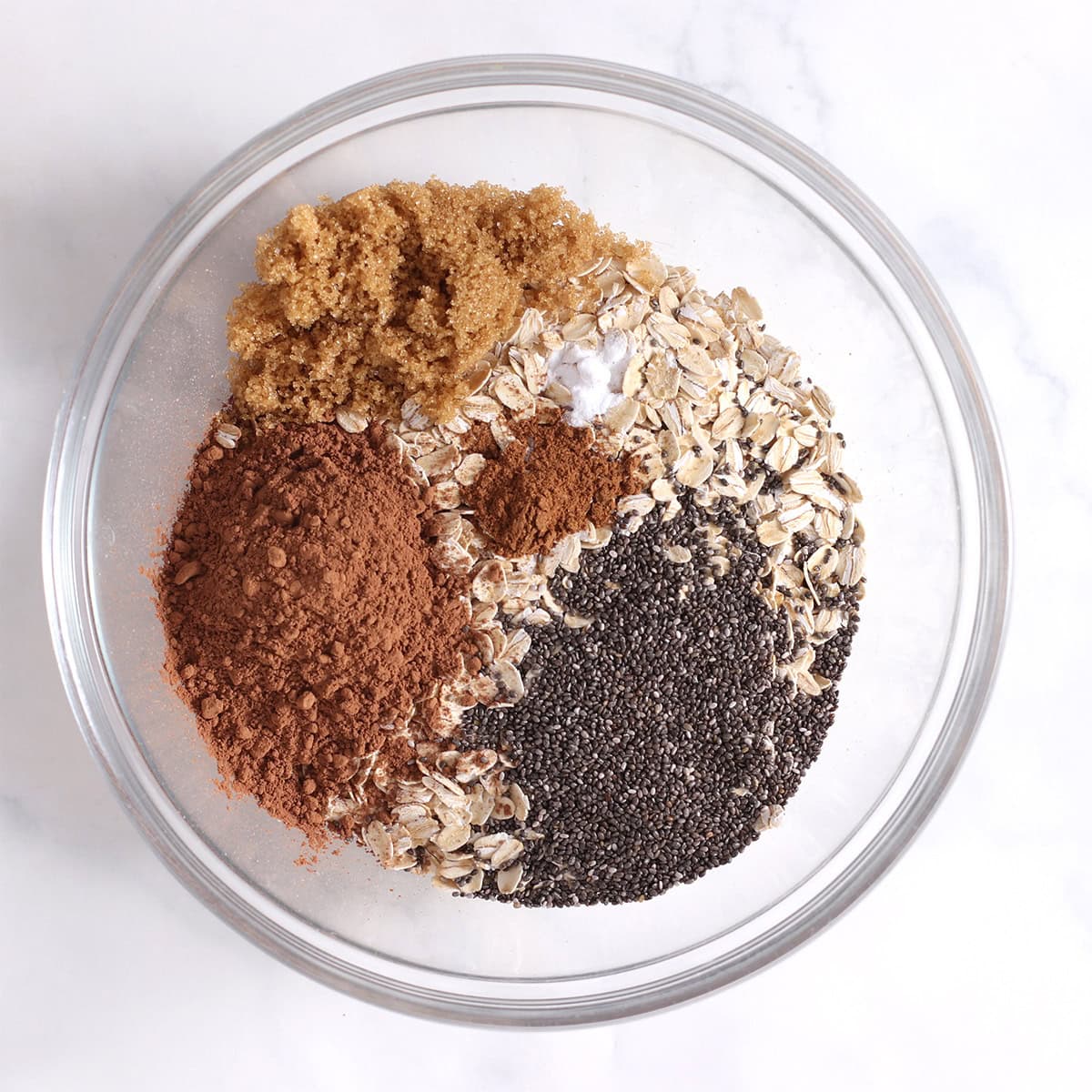 chocolate cookie granola mixed.