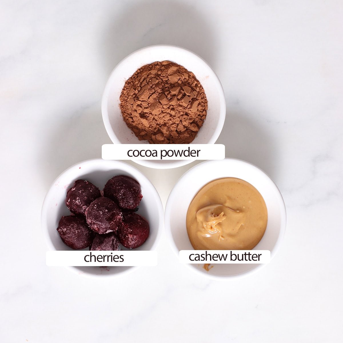 chocolate cherry brownie ingredients.