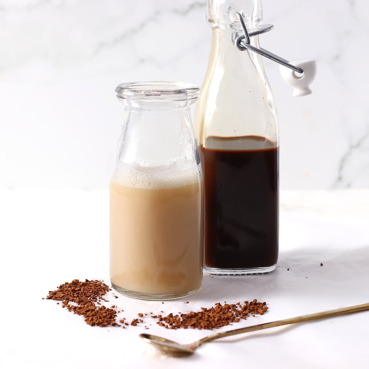 coffee milk make with coffee syrup.