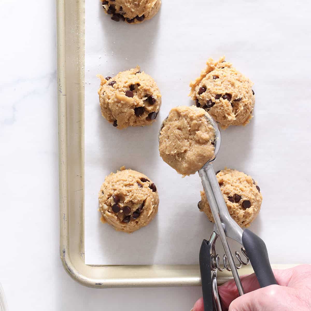 scooped banana oat cookies.