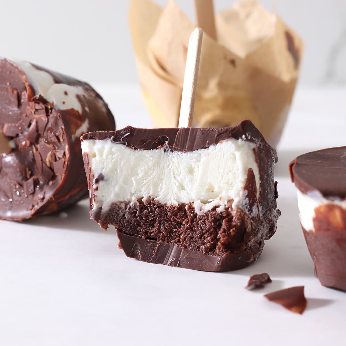 brownie vanilla ice cream freezer cups.