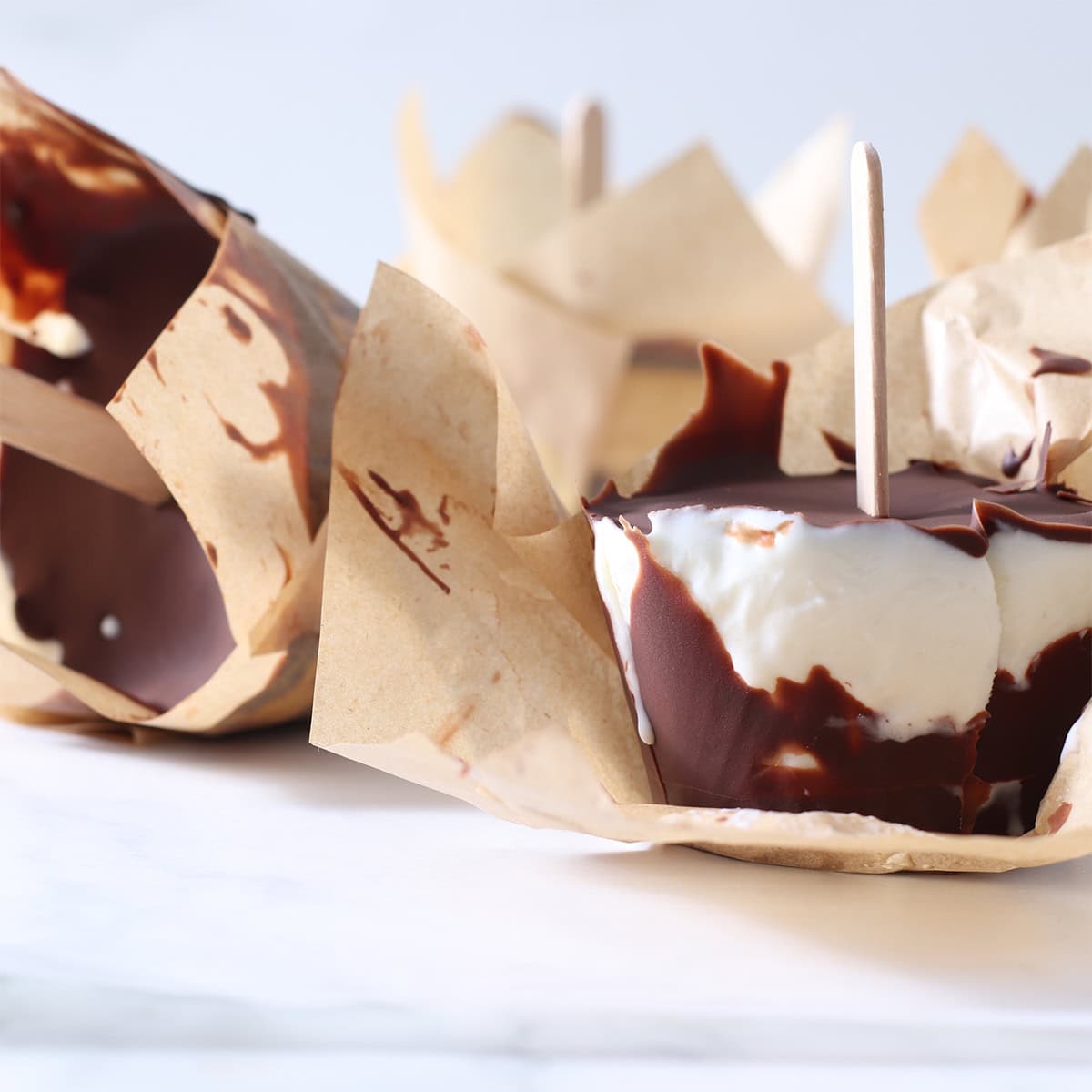 brownie vanilla ice cream freezer cups.