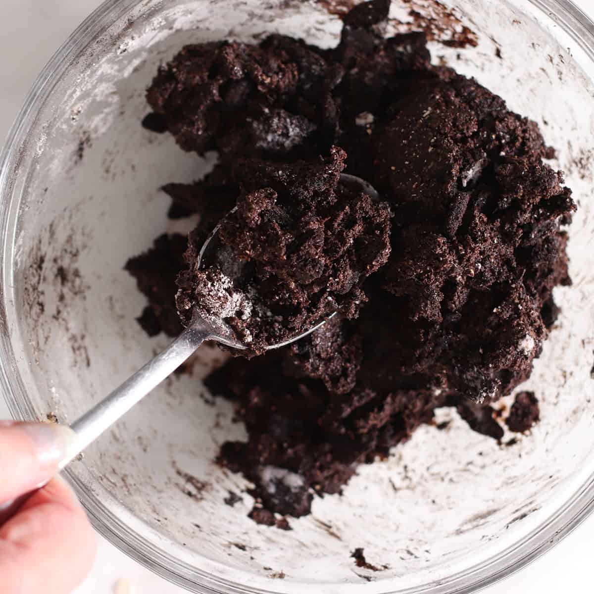 oreo brownie balls batter.