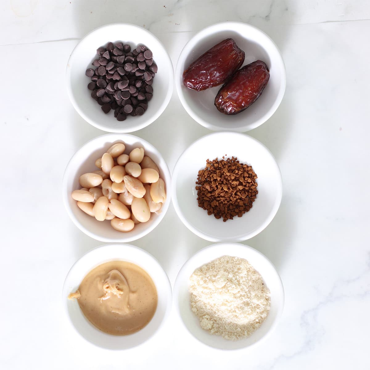 Coffee Brownie Bites ingredients.