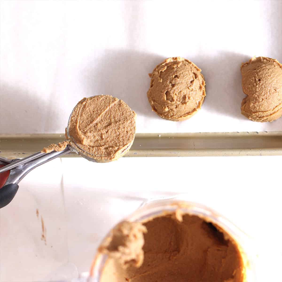 Coffee Brownie Bites scooped.