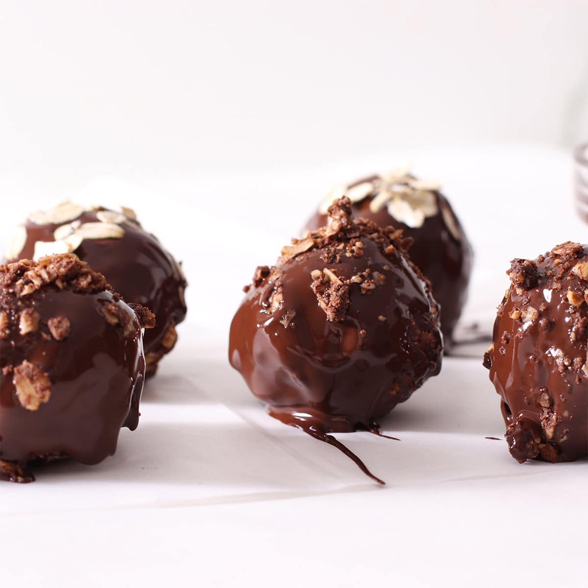Chocolate oat brownie ball.