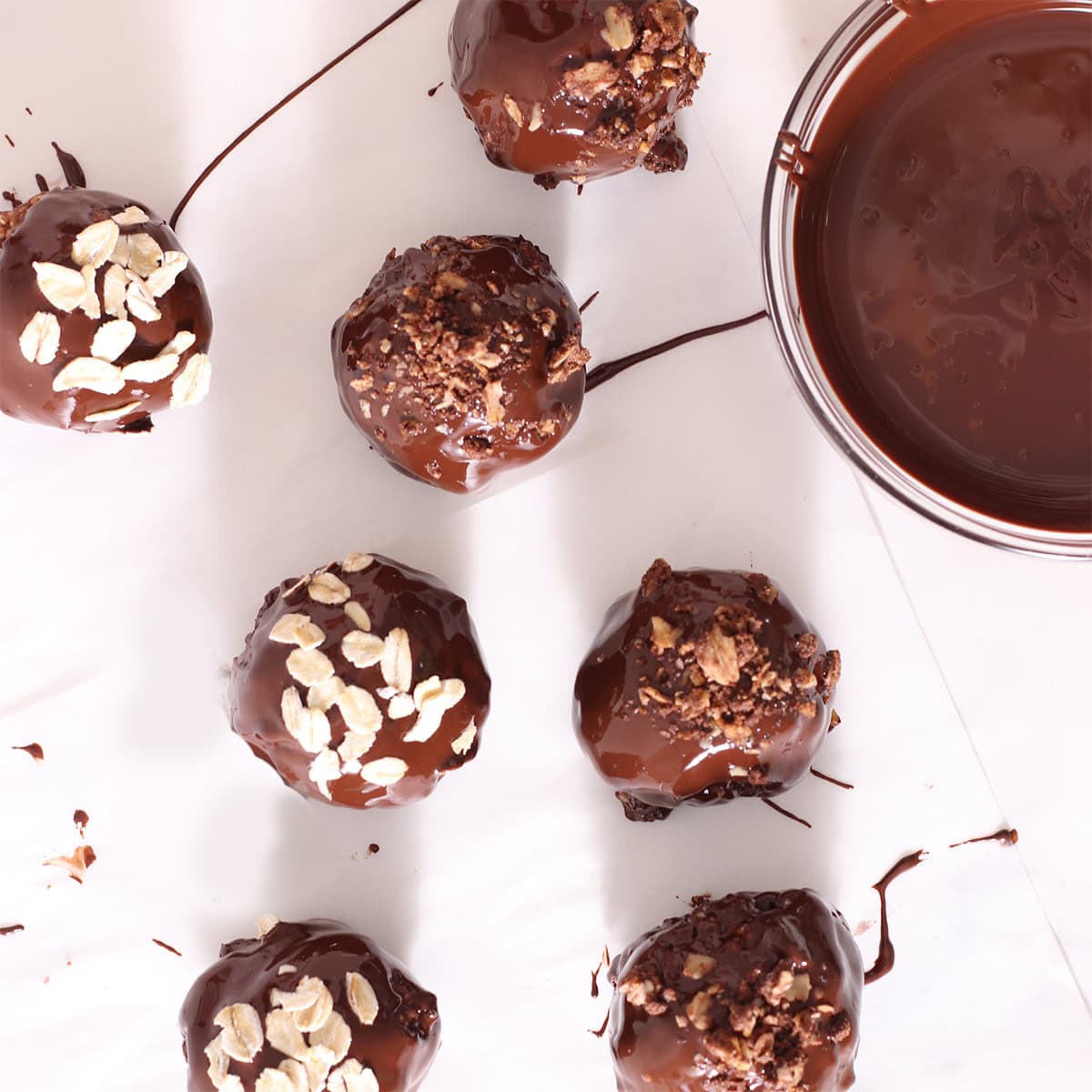 Chocolate oat brownie ball.