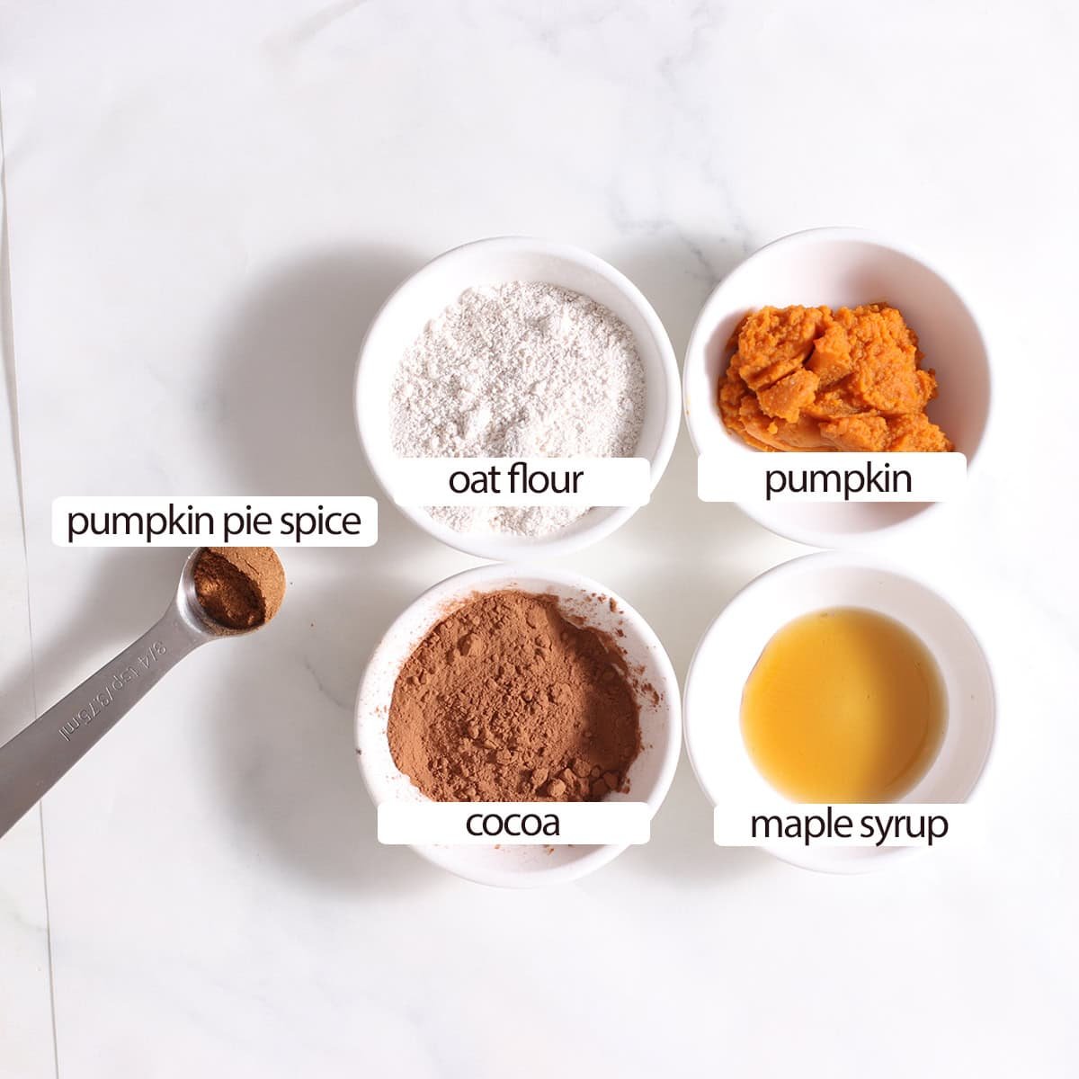 pumpkin brownie ball ingredients.