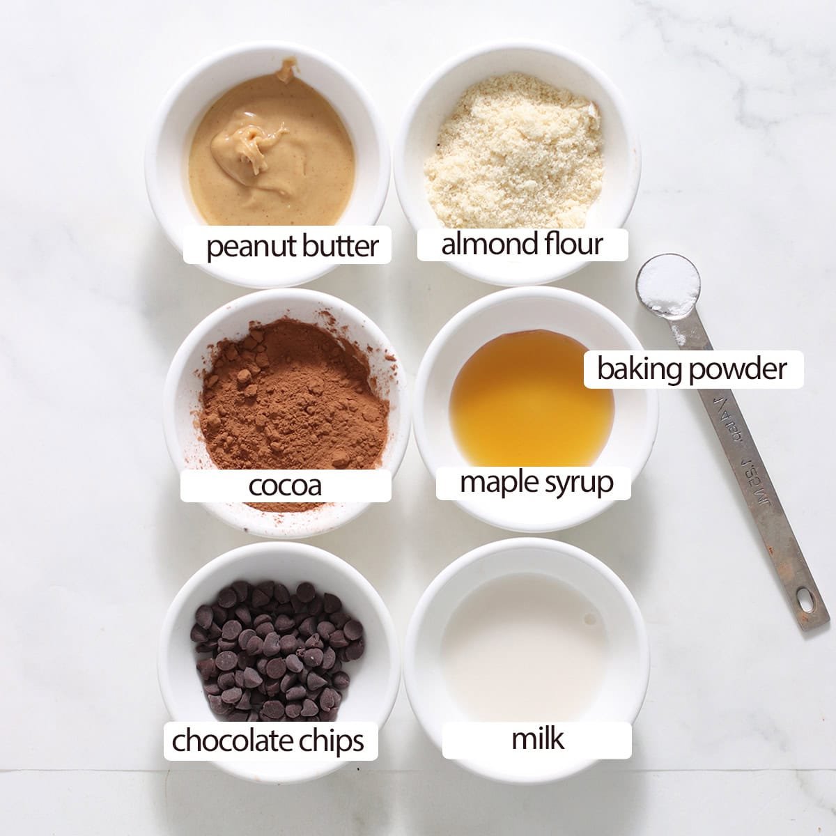 single serve brownie cookie with protein ingredients.