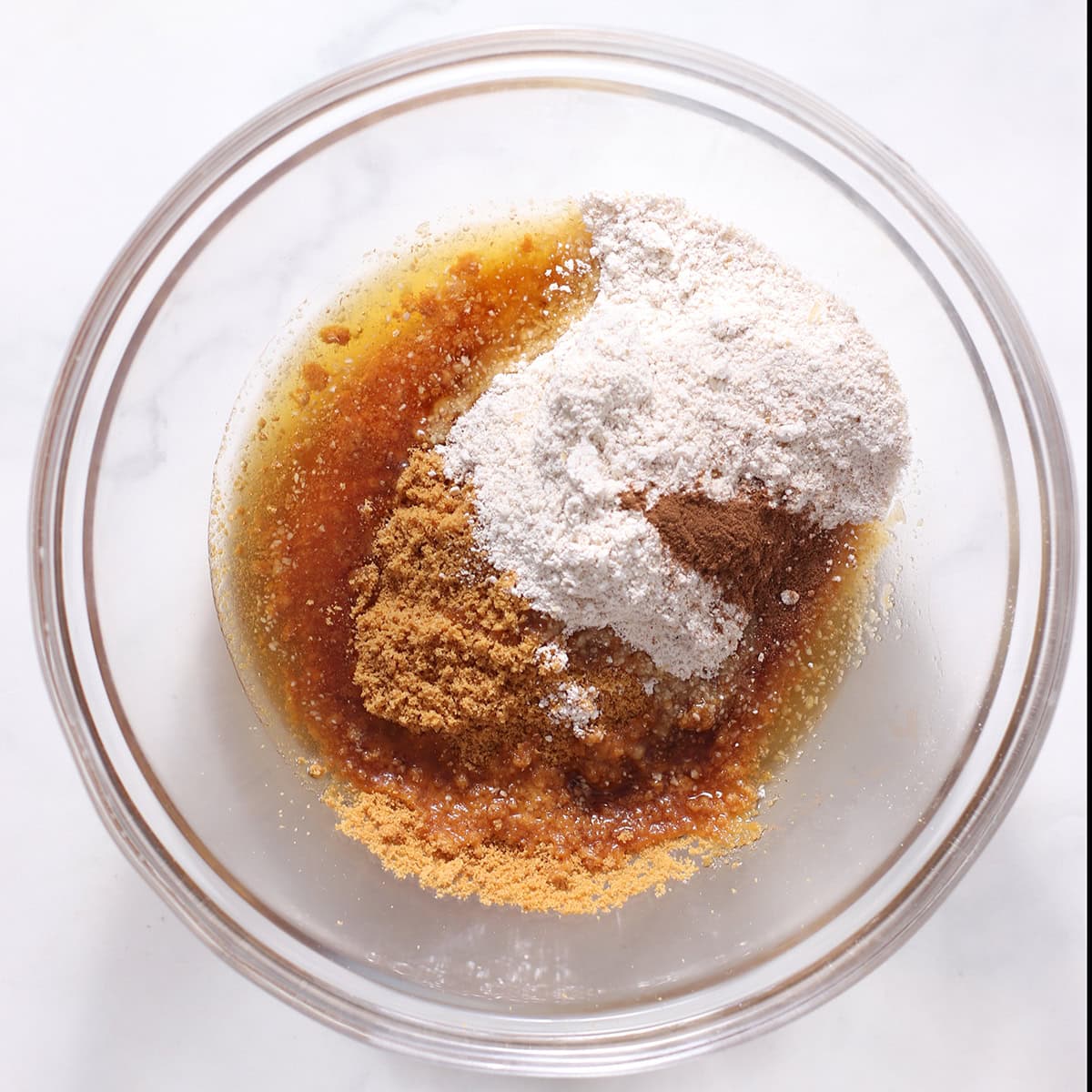 biscoff brownie balls mixed.