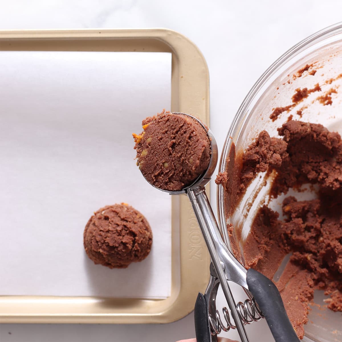 chocolate orange brownie ball.