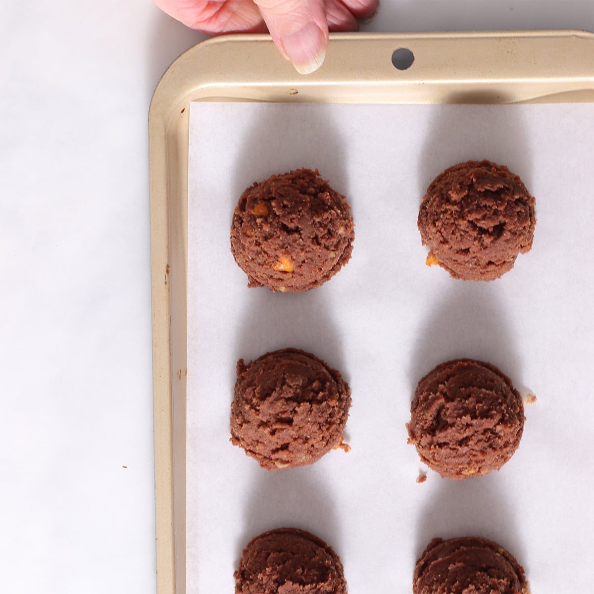 chocolate orange brownie ball.