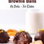 chocolate orange brownie ball.